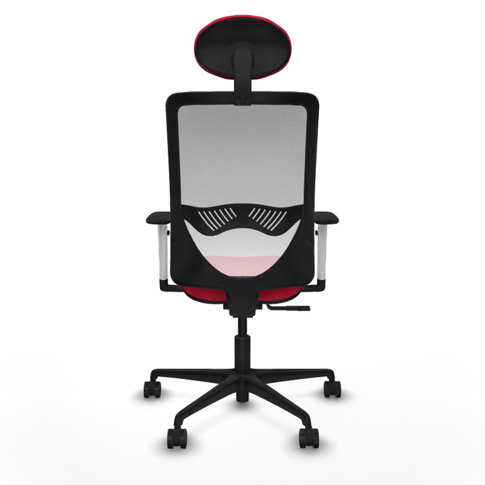 PIQUERAS Y CRESPO Silla de oficina Zulema con mecanismo Sincro, Rojo y Blanco