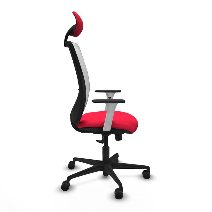 PIQUERAS Y CRESPO Silla de oficina Zulema con mecanismo Sincro, Rojo y Blanco