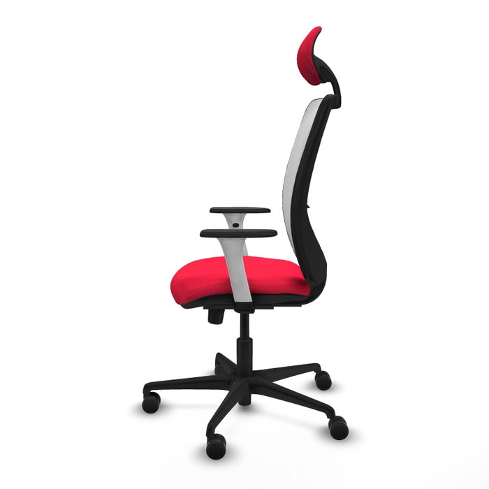 PIQUERAS Y CRESPO Silla de oficina Zulema con mecanismo Sincro, Rojo y Blanco