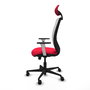 PIQUERAS Y CRESPO Silla de oficina Zulema con mecanismo Sincro, Rojo y Blanco