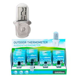 Grundig Termómetro Exterior Digital con Ventosa Pantalla LCD Funciona con Pilas Rango -20ºC a 50ºC
