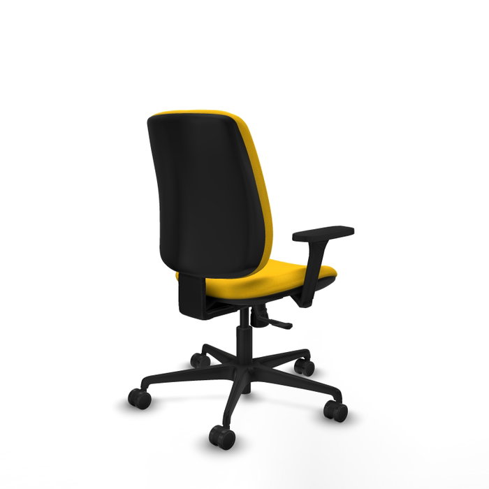 PIQUERAS Y CRESPO Alares Silla de oficina Bali amarillo con mecanismo sincro y brazos 3D