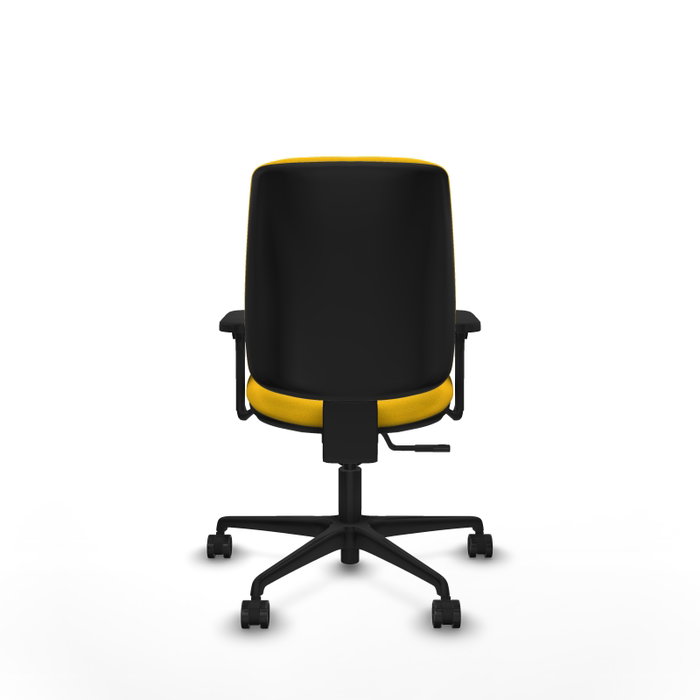 PIQUERAS Y CRESPO Alares Silla de oficina Bali amarillo con mecanismo sincro y brazos 3D