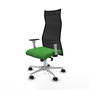 PIQUERAS Y CRESPO Sillón Albacete Verde y Negro con Mecanismo Sincro y Base de Aluminio