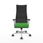 PIQUERAS Y CRESPO Sillón Albacete Verde y Negro con Mecanismo Sincro y Base de Aluminio