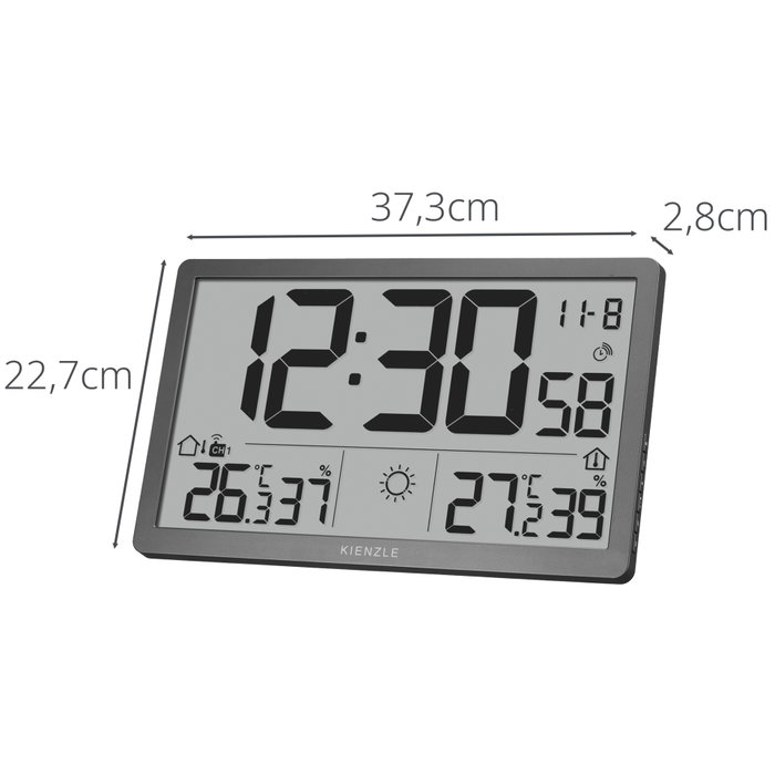 Kienzle Jumbo NEO LCD Weather Wall Clock Gris Kienzle Jumbo NEO LCD Weather Wall Clock Gris