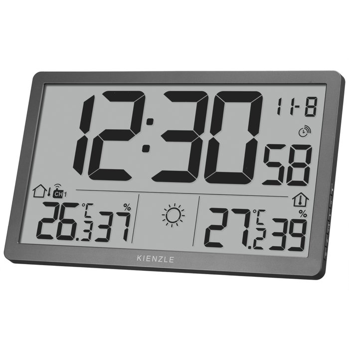 Kienzle Jumbo NEO LCD Weather Wall Clock Gris Kienzle Jumbo NEO LCD Weather Wall Clock Gris