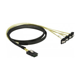 DeLOCK Cable Mini SAS SFF-8087 a 4 x SATA 7 Pin angulado 1 m 85687