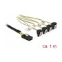 DeLOCK 85687 Cable Mini SAS SFF-8087 a 4 x SATA 7 pin angulado, 1 m