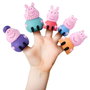 Deqube Peppa Pig Pack de 5 Marionetas de Dedo Familia - Multidioma, +12 meses