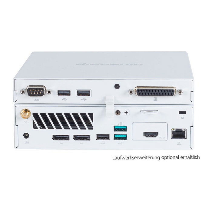 bluechip S3137 Mini PC Blanco - Intel Core i3-14100, 8GB DDR5, 500GB SSD, Windows 11 Pro, Wi-Fi 6E, Bluetooth 5.3 bluechip S3137 Mini PC Blanco - Intel Core i3-14100, 8GB DDR5, 500GB SSD, Windows 11 Pro, Wi-Fi 6E, Bluetooth 5.3