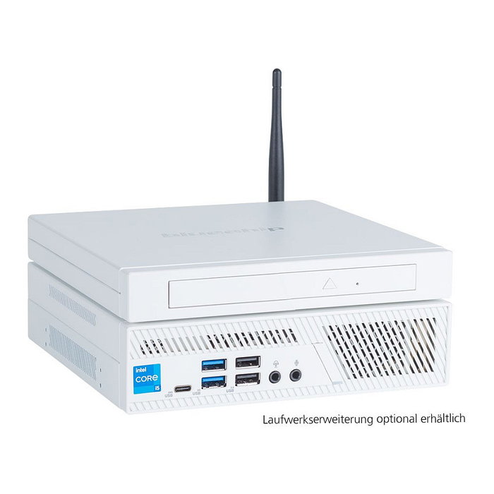 bluechip S3137 Mini PC Blanco - Intel Core i3-14100, 8GB DDR5, 500GB SSD, Windows 11 Pro, Wi-Fi 6E, Bluetooth 5.3 bluechip S3137 Mini PC Blanco - Intel Core i3-14100, 8GB DDR5, 500GB SSD, Windows 11 Pro, Wi-Fi 6E, Bluetooth 5.3