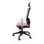 PIQUERAS Y CRESPO Silla de oficina Horna Rosa con mecanismo Sincro