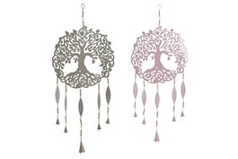 DKD Home Decor Decoración Colgante Hierro Árbol de la Vida 33x1x77 cm