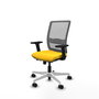 PIQUERAS Y CRESPO Silla de oficina Haches con mecanismo Sincro/Traslack, Amarillo y Gris