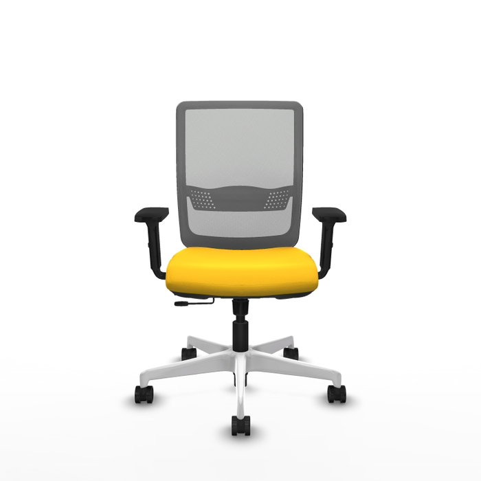 PIQUERAS Y CRESPO Silla de oficina Haches con mecanismo Sincro/Traslack, Amarillo y Gris PIQUERAS Y CRESPO Silla de oficina Haches con mecanismo Sincro/Traslack, Amarillo y Gris