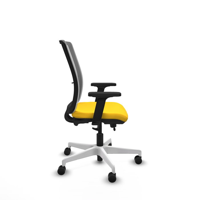 PIQUERAS Y CRESPO Silla de oficina Haches con mecanismo Sincro/Traslack, Amarillo y Gris PIQUERAS Y CRESPO Silla de oficina Haches con mecanismo Sincro/Traslack, Amarillo y Gris