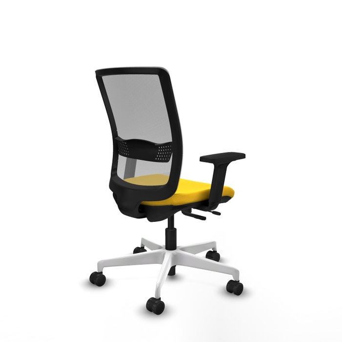 PIQUERAS Y CRESPO Silla de oficina Haches con mecanismo Sincro/Traslack, Amarillo y Gris PIQUERAS Y CRESPO Silla de oficina Haches con mecanismo Sincro/Traslack, Amarillo y Gris