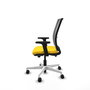 PIQUERAS Y CRESPO Silla de oficina Haches con mecanismo Sincro/Traslack, Amarillo y Gris