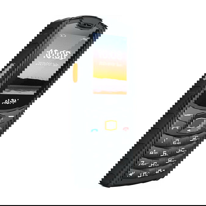 AGM M6 Bartype - Teléfono móvil resistente IP68/IP69K 4G, pantalla 2.4", doble SIM, cámara 0.3 MP, batería 2500 mAh, color Negro