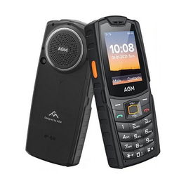 AGM M6 Bartype - Teléfono móvil resistente IP68/IP69K 4G, pantalla 2.4", doble SIM, cámara 0.3 MP, batería 2500 mAh, color Negro