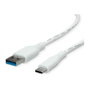 VALUE Cable USB 3.2 Gen 1 Tipo A a USB C 3 m Blanco