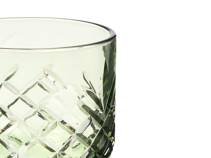 VIVALTO Copa Troquelada 480 ml Verde 10.2x19.3x10.2 cm (Set de 24)