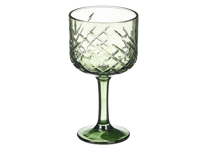 VIVALTO Copa Troquelada 480 ml Verde 10.2x19.3x10.2 cm (Set de 24)