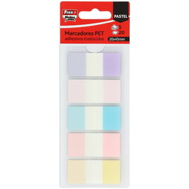 FIXO Banderitas Adhesivas Notas Popup Traslúcidas Colores Pastel 20x45 mm