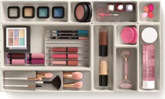 Joseph Joseph Viva Set de Organizador de Maquillaje de 12 Piezas Beige