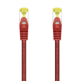 AISENS - CABLE DE RED LATIGUILLO RJ45 LSZH CAT.7 600 MHZ S/FTP PIMF AWG26, ROJO, 0.5M