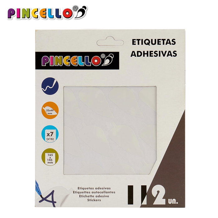 Pincello Etiquetas Adhesivas 22x49mm, 7 Hojas (Set de 120) Pincello Etiquetas Adhesivas 22x49mm, 7 Hojas (Set de 120)