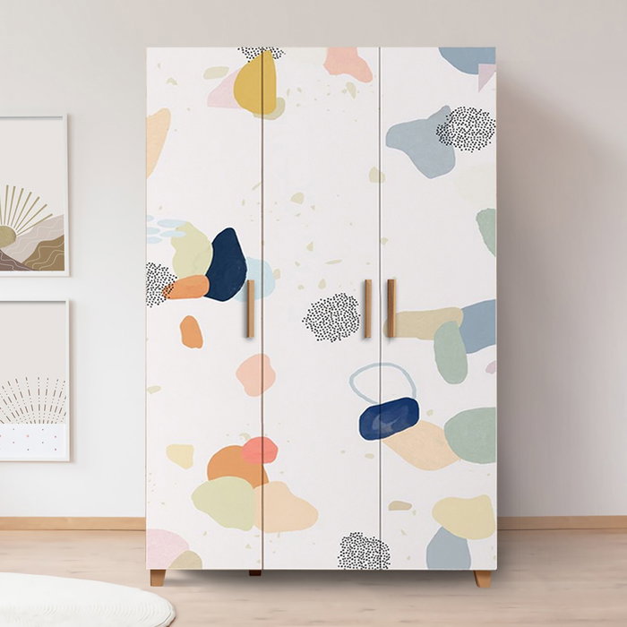 Hanah Home Armario Hedera Pied Pino Atlántico Blanco 120x189x48 cm Tablero Melamina