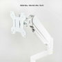 Tooq Soporte de Mesa para Monitor DB1334TNR-W, 13-34 pulgadas, Blanco