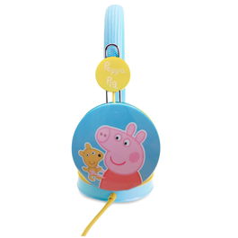 OTL TECHNOLOGIES Auriculares Infantiles Peppa Pig, Volumen Limitado 85 dB, 3-7 Años, Conector Jack 3.5mm, Altavoz 40mm