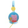 OTL TECHNOLOGIES Auriculares Infantiles Peppa Pig, Volumen Limitado 85 dB, 3-7 Años, Conector Jack 3.5mm, Altavoz 40mm