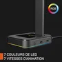 Nova Gaming Hydra Soporte para Auriculares Gamer Universal con Luz LED RGB Color Negro - NOV3700527305806