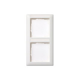 GIRA Standard 55 Rahmen 110203 - Marco para interruptor 2f BSF, color blanco puro, termoplástico, sin tornillos, 80.7x151.8 mm