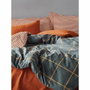 Aucune Juego de cama de algodón Canela con funda nórdica y 2 fundas de almohada