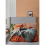 Aucune Juego de cama de algodón Canela con funda nórdica y 2 fundas de almohada