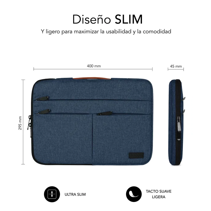 Subblim Air Padding 360 Sleeve para Portátiles de 15,6 pulgadas, Azul
