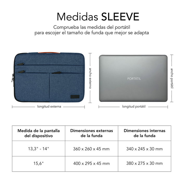 Subblim Funda Air Padding 360 Sleeve 15,6 pulg Azul