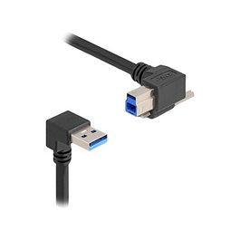 DeLOCK Cable USB 3.2 Gen 1 de 1 m con conectores angulares de 90° Negro