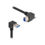 DeLOCK Cable USB 3.2 Gen 1 de 1 m con conectores angulares de 90° Negro