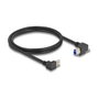 DeLOCK Cable USB 80481 Tipo-A a Tipo-B con conectores angulares de 90°, 1 m, Negro