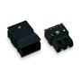 WAGO 770-113 Conector de 3 polos con carcasa de alivio de tensión, negro