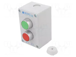 SPAMEL Casete de control SP22 con 2 botones rojo/verde