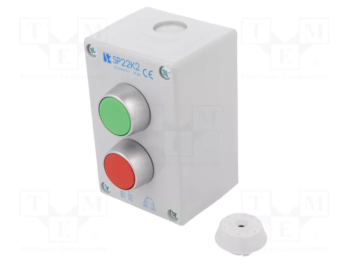SPAMEL Casete de control SP22 con 2 botones rojo/verde SPAMEL Casete de control SP22 con 2 botones rojo/verde