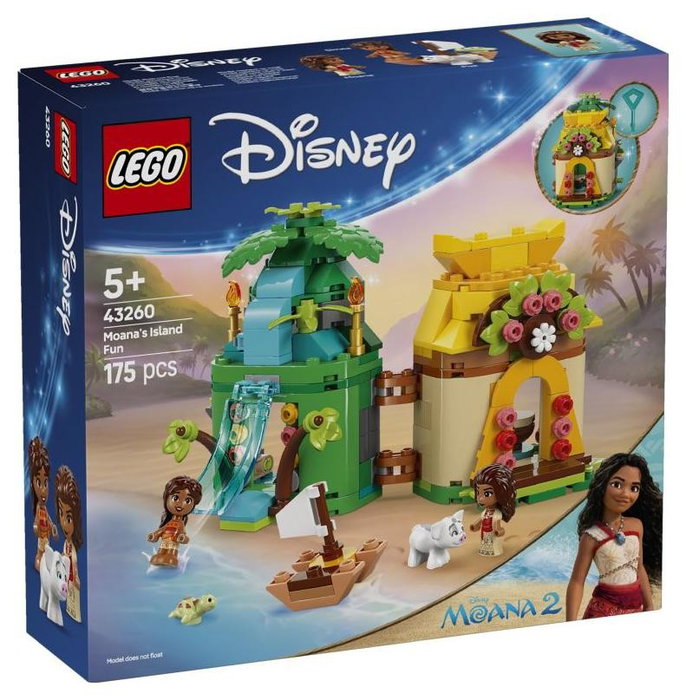 LEGO Disney Diversión en la Isla con Vaiana 43260 de micromundo construible de dos caras con personajes en miniatura LEGO Disney Diversión en la Isla con Vaiana 43260 de micromundo construible de dos caras con personajes en miniatura