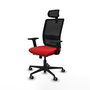 PIQUERAS Y CRESPO Silla de oficina Haches Rojo/Negro con mecanismo Sincro/Traslack